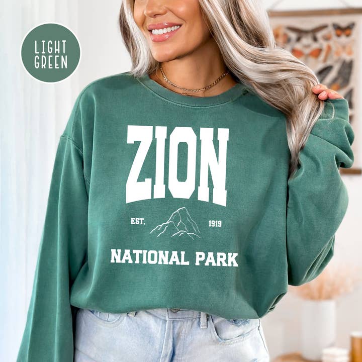 Zion National Park Comfort Colors® Sweatshirt för wholesale av CindyL Boutique