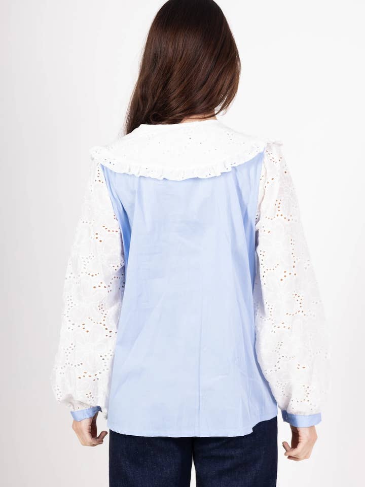 Pépouz' Paris - Wholesale Button Down Shirt - Women's - Lace Peter Pan collar shirt PC25211
