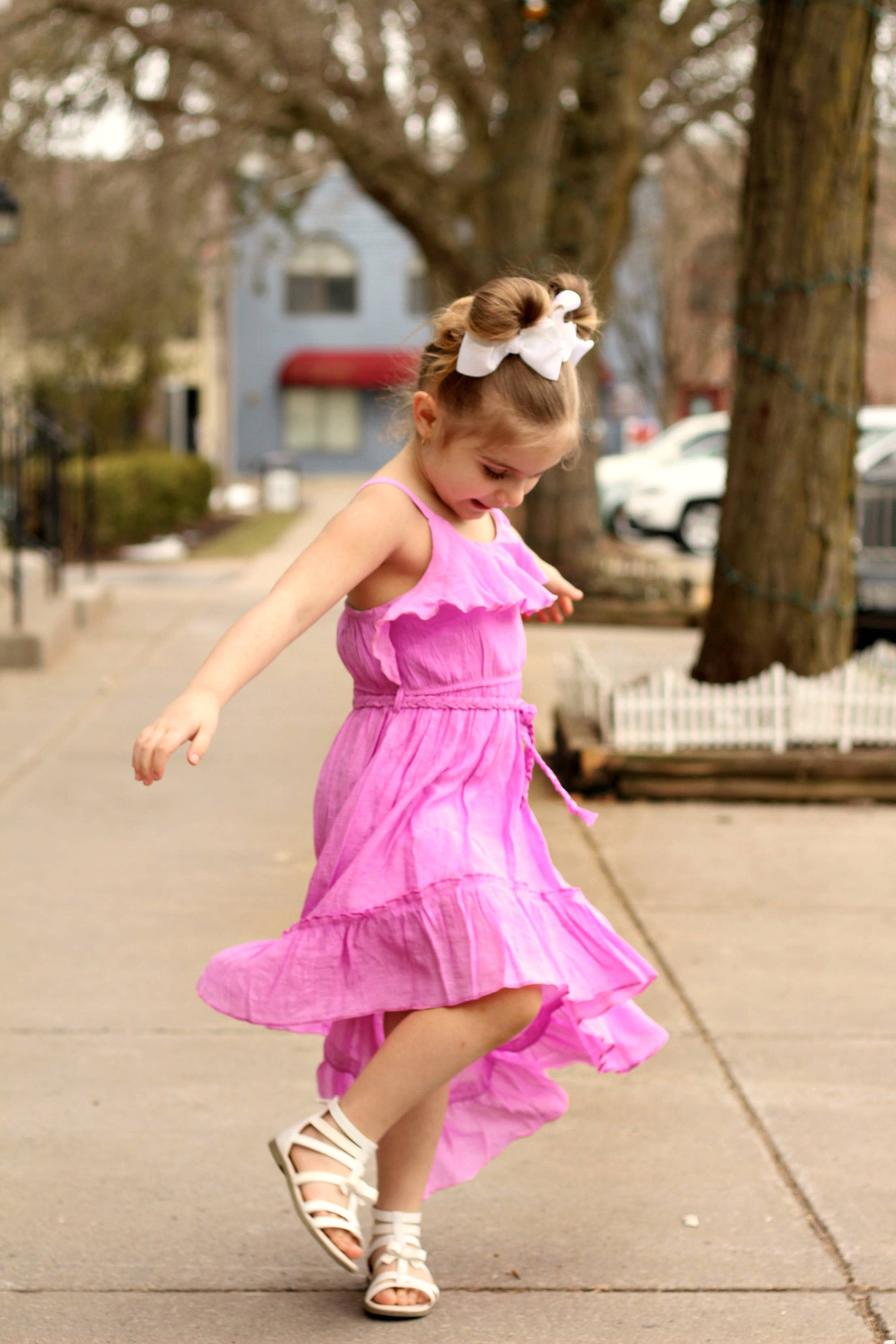 SISSYMINI - Vente Robe – enfant - Robe Hi-Lo en mousseline de coton doux BEACH BEAUTY à volants | LL3013