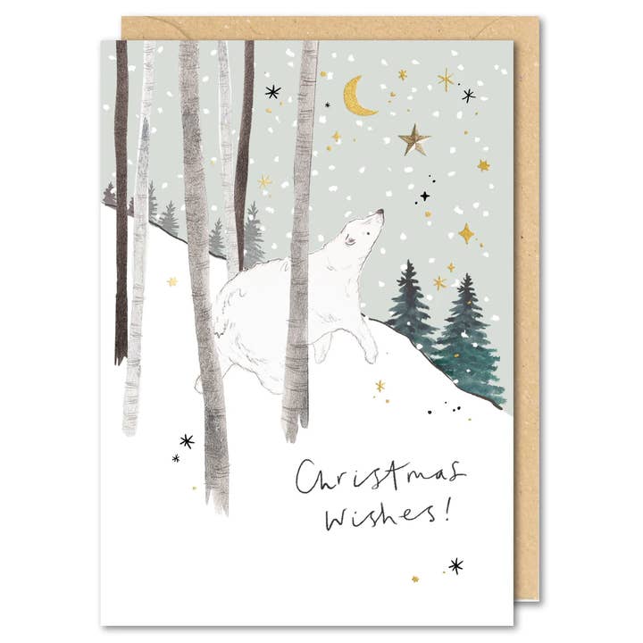 Isbjørn Julekort for engroshandel hos Meraki Greeting Cards