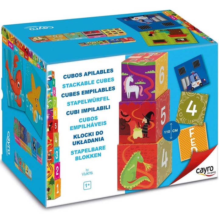 Set of 10 Stackable Cubes - + 1 Year - Develop Coordination for wholesale by Cayro