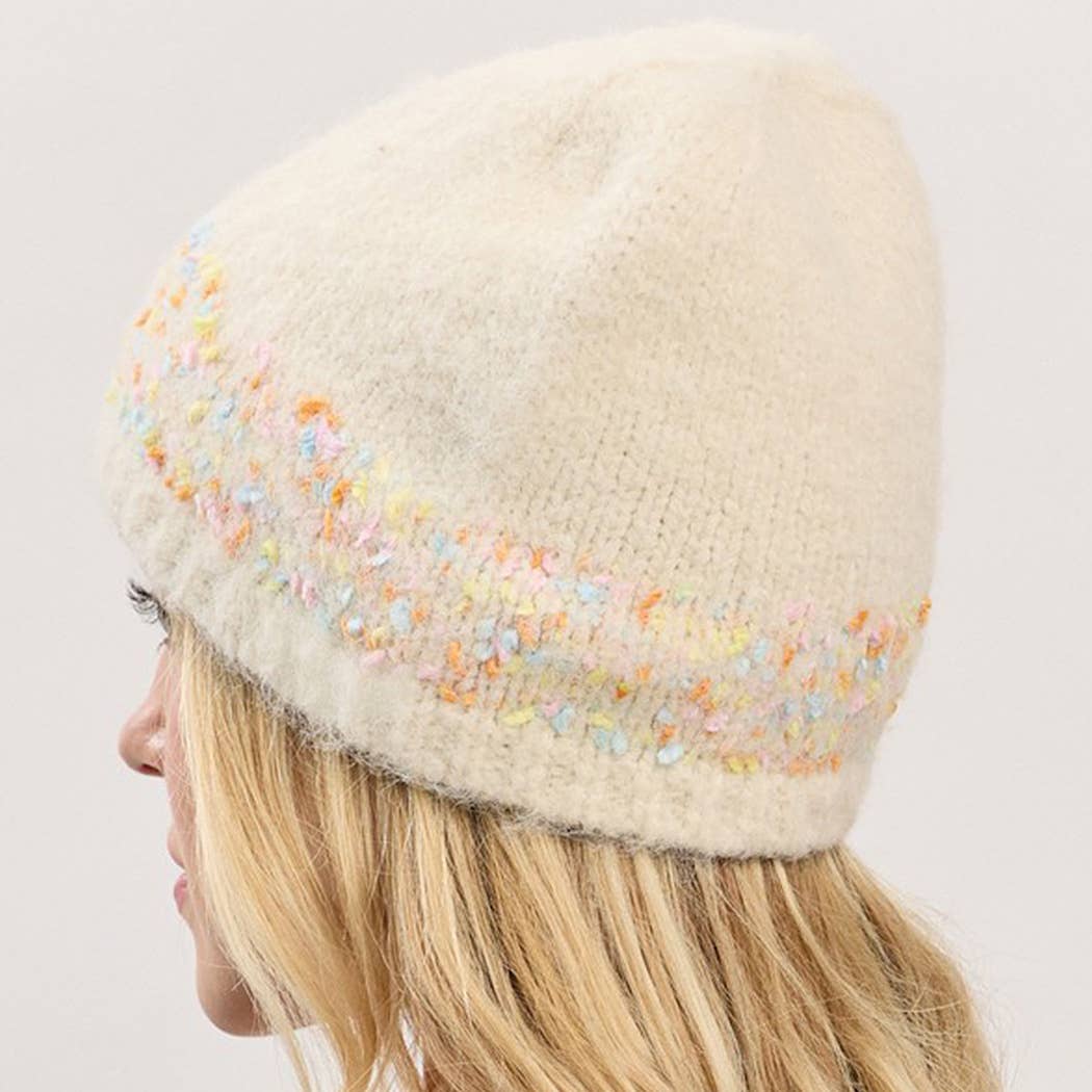 3AM BY H&D ACCESSORIES - Venta al por mayor Gorro de lana - Mujer - Gorro Sólido de Confeti4