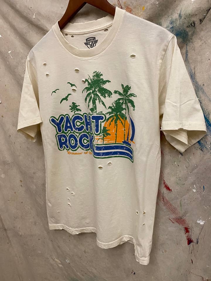 Country Deep Apparel - Wholesale Screen Printed T-Shirt - Unisex - Yacht Rock Summer of 89 distressed vintage T shirt4