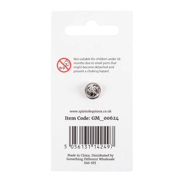 Something Different Wholesale - Wholesale Lapel Pin/Button - Goth Mum Black Heart Mother's Day Pin Badge
