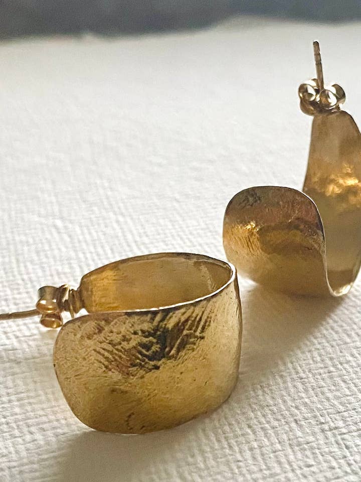 Creole Örhängen {Frida} - Silver guldpläterad för wholesale av Sue Ibars