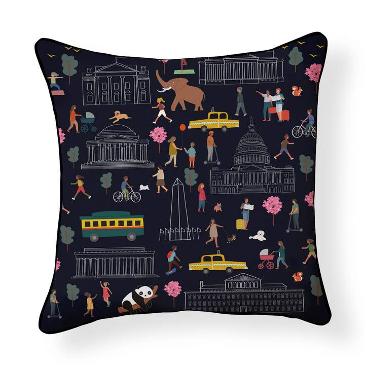 We Love Washington DC Indoor Pillow Case for wholesale by Naked Decor