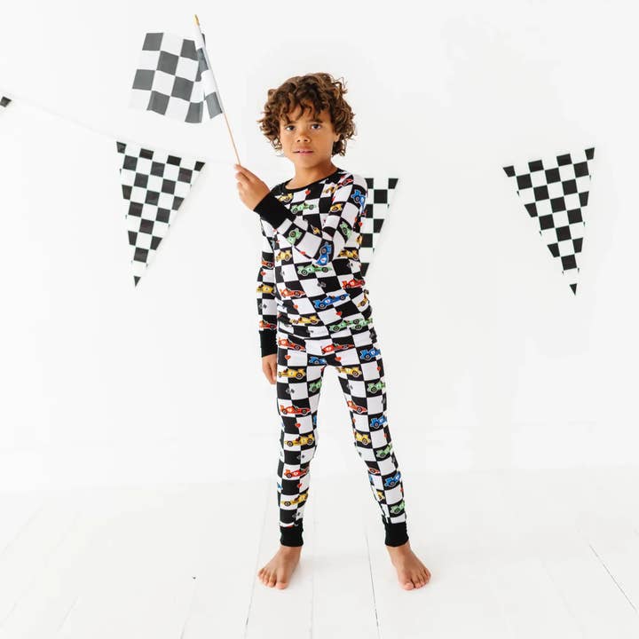 Kiki + Lulu - Venta al por mayor Conjunto de pijama - Niños - Pijamas para niños de coches de carreras