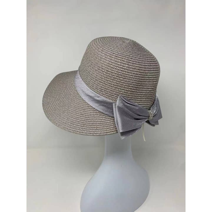 FanakoStudioNYC - Wholesale Straw Hat - Women's - Vintage Style Summer Straw Hat With Bow, Beach Hat With Bow, Sun Visor Hat, Summer Hat With Ribbon, Uv Protection, Fashion Sun Hat2