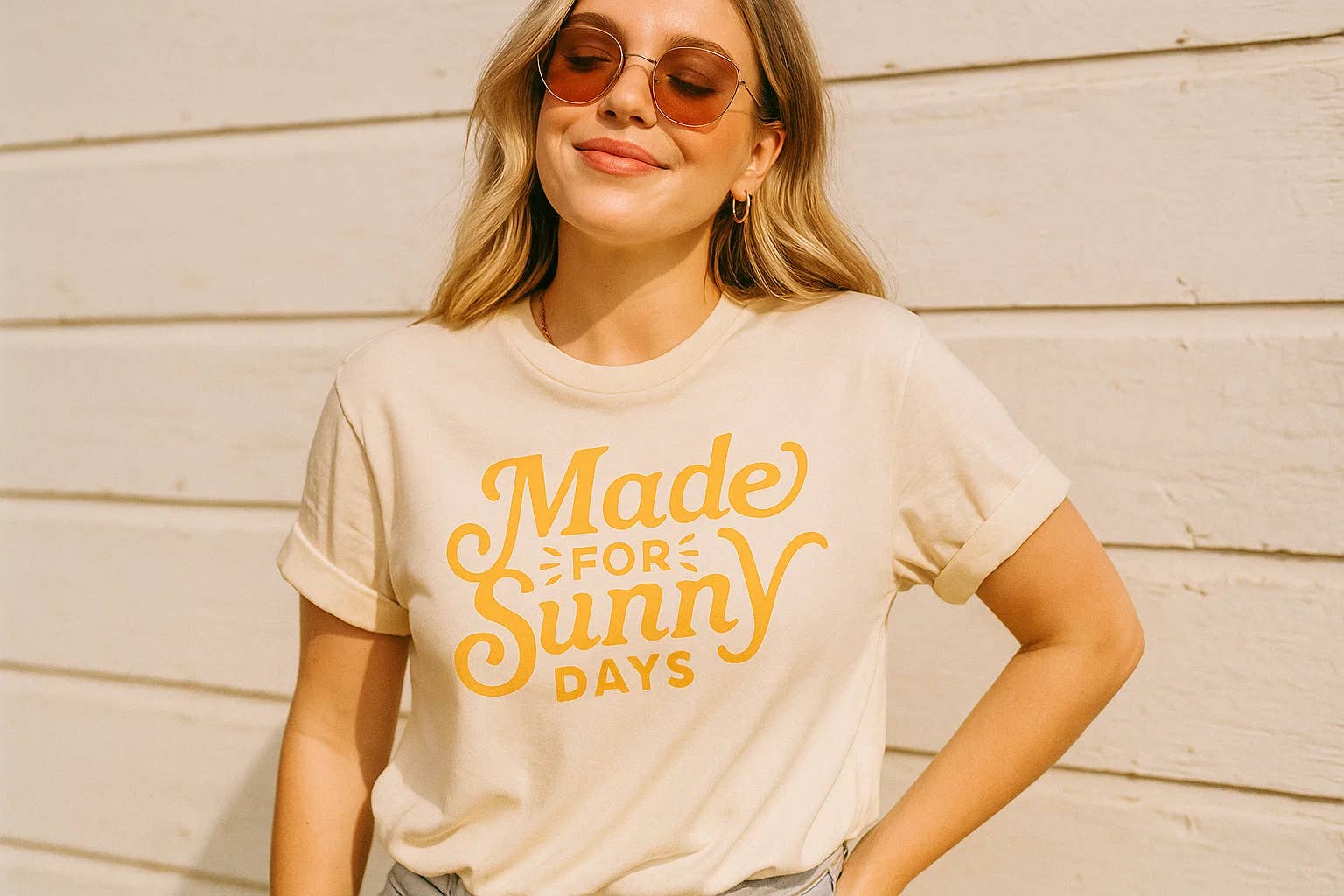 Soleinspire - Wholesale Screen Printed T-Shirt - Unisex - Made for Sunny Days Graphic T-shirt