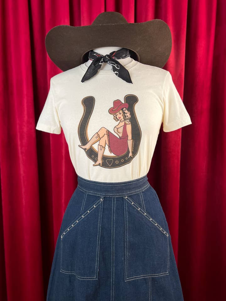 Lady Luck Fitted Tee in Ivory for wholesale by Mischief Made