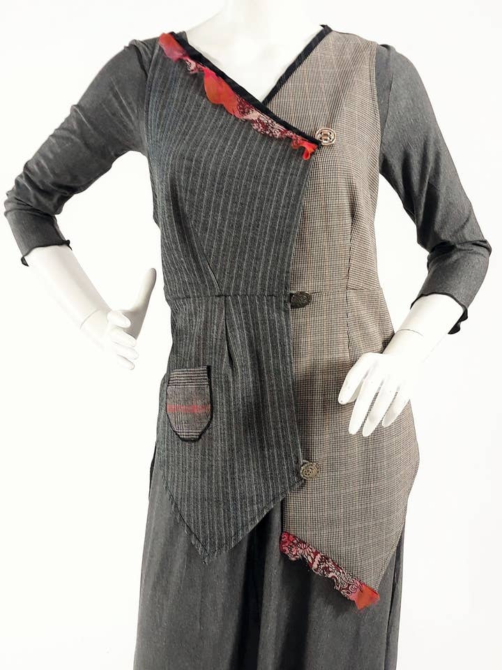 Madi Plaider Vest for wholesale by Victorian Flower Child