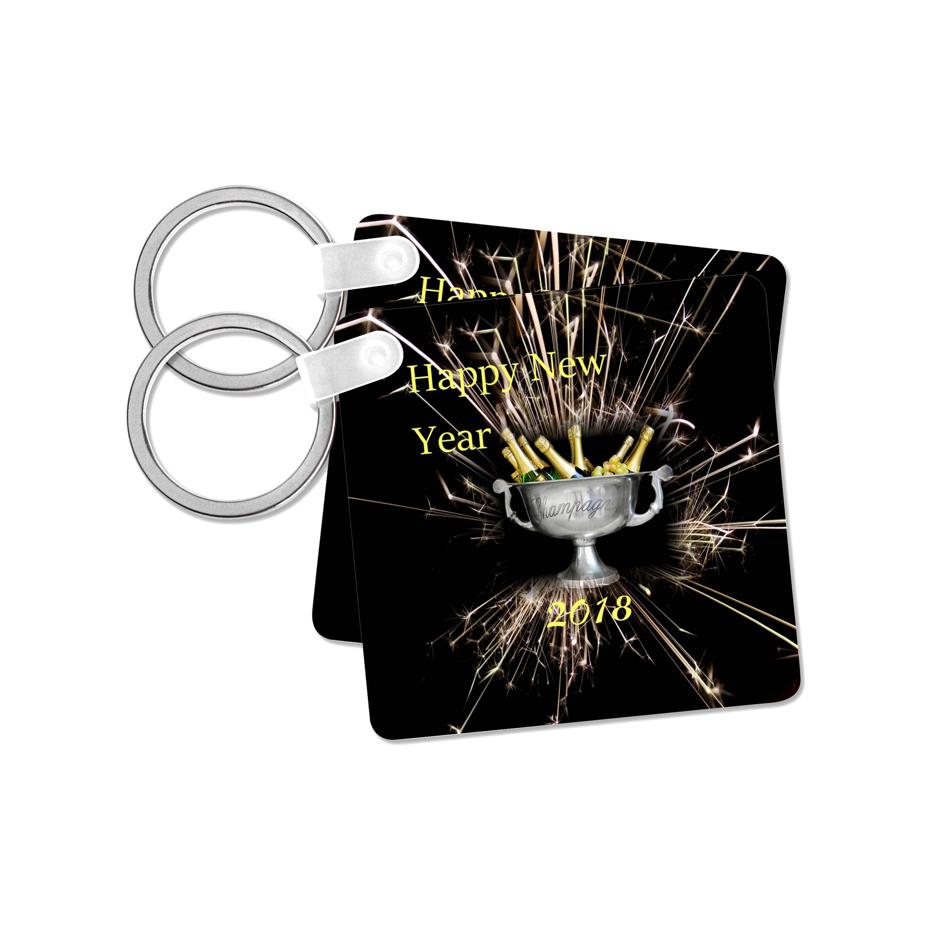 3dRose - Wholesale Keychain - Unisex - 3dRose, Image of New Year 2018 Champagne Bottles On Fireworks , Key Chain7