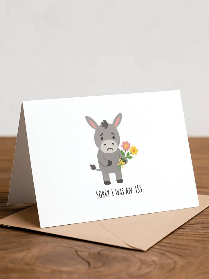 Fræk håndlavet undskyldningskort for engroshandel hos Chewy Lemon Studio