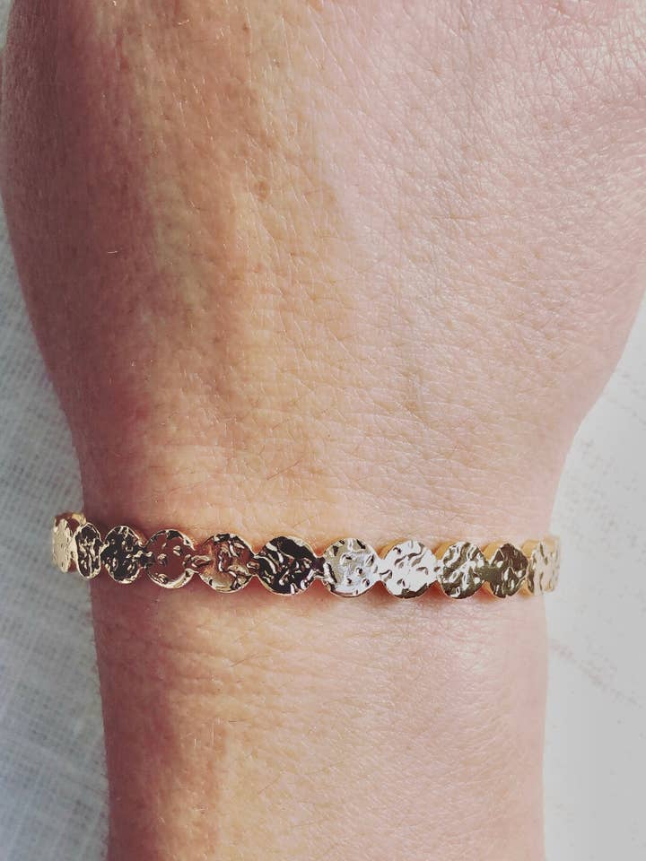 Pulseira Ophelie em latão dourado por atacado de Noosa