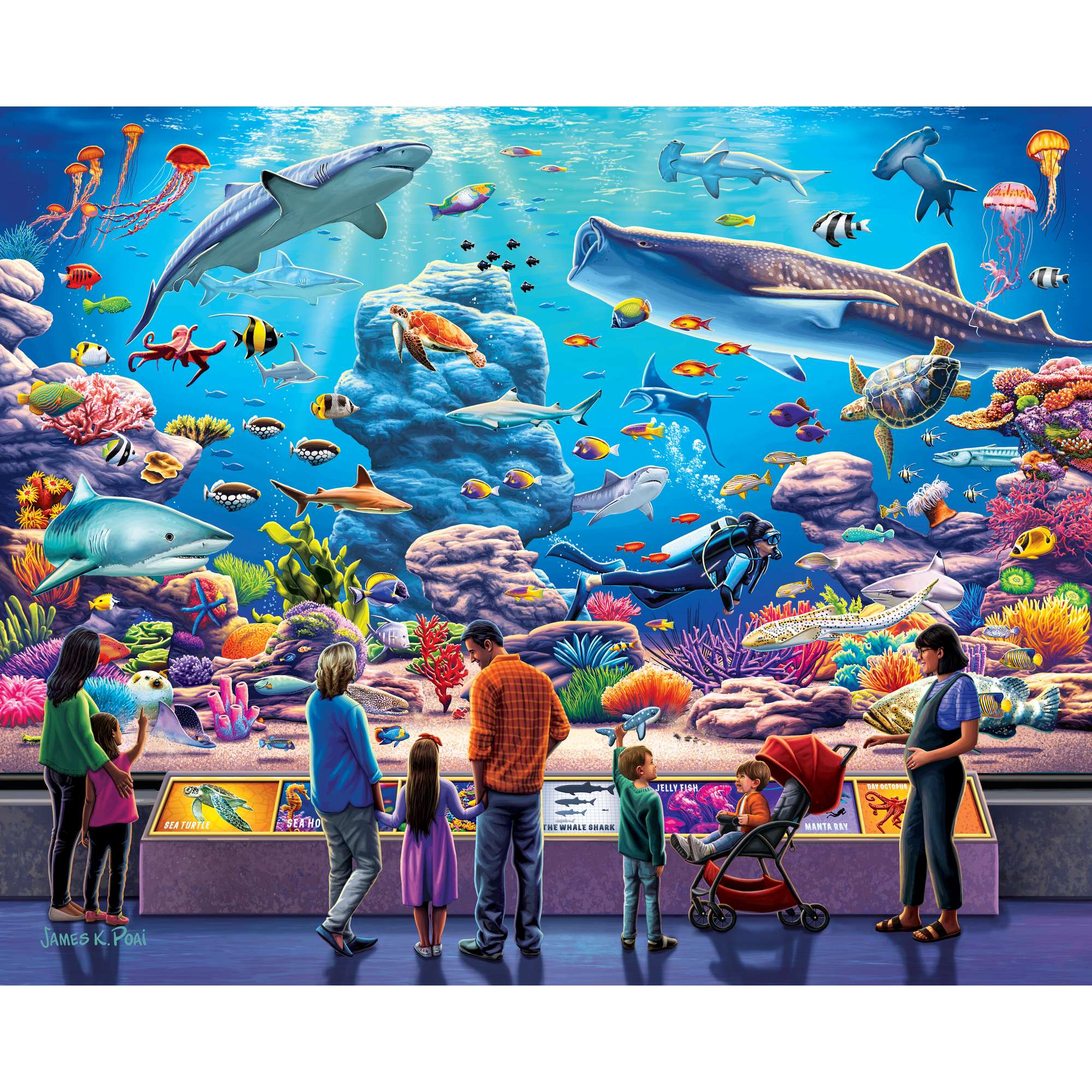 Boardwalk Puzzle Company - Wholesale Puzzle - Adult - Aquarium | 100 Piece0