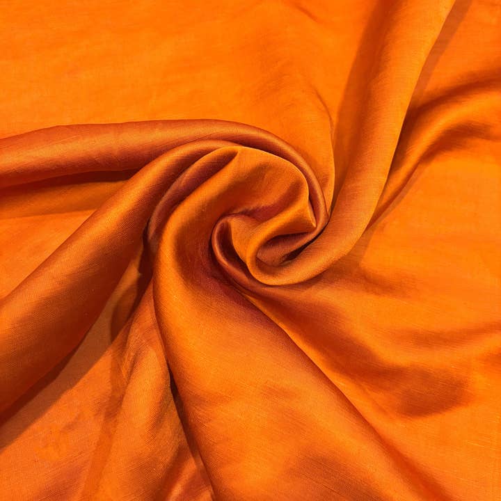 Ontario Blend (Linen Silk) - Pumpkin Orange for wholesale by Fabriculture INC