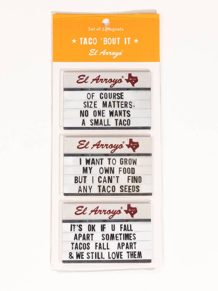 Magnet Set - Taco 'Bout It (Classic Marquee) for wholesale by El Arroyo