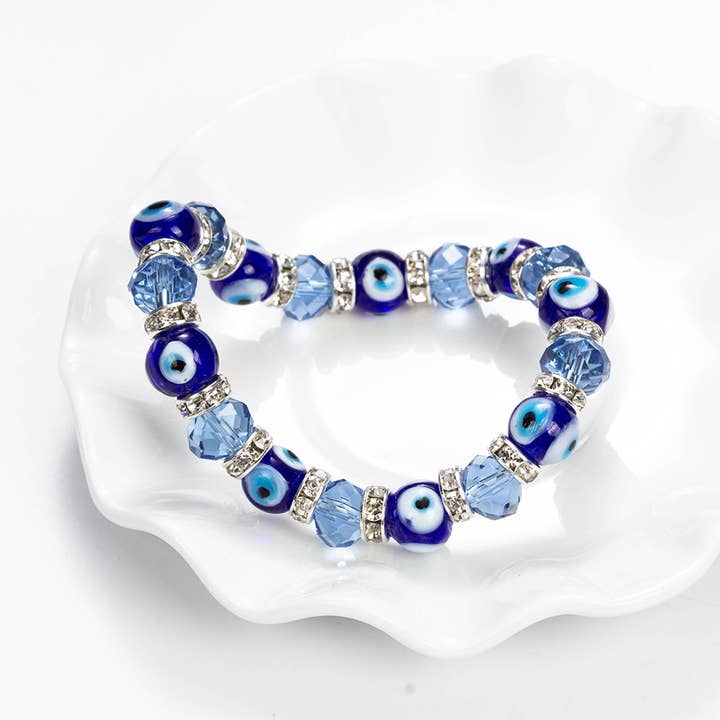 Ole - Wholesale Beaded Bracelet - Evil Eye Bead Stretch Bracelet