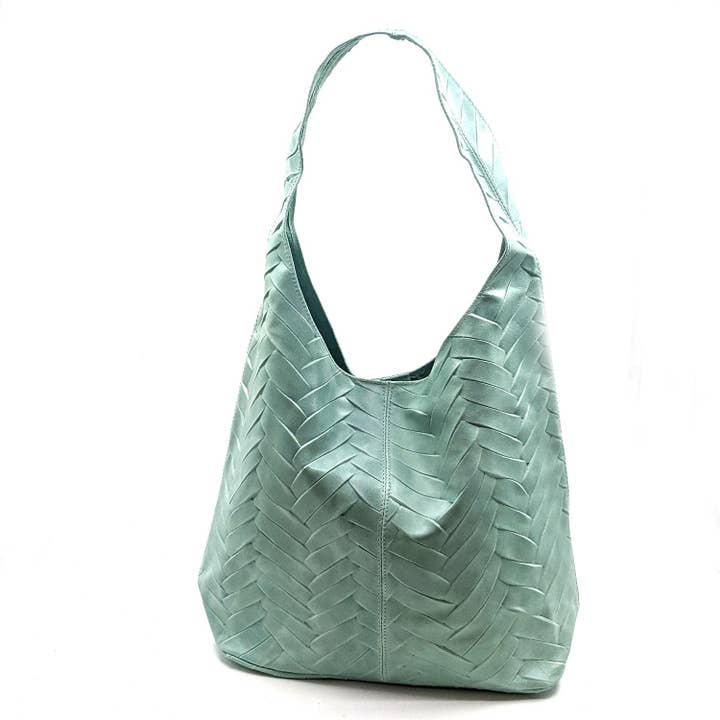 Mala de couro com efeito espinha de peixe com bolsa interna anexada por atacado de Tempest Designs