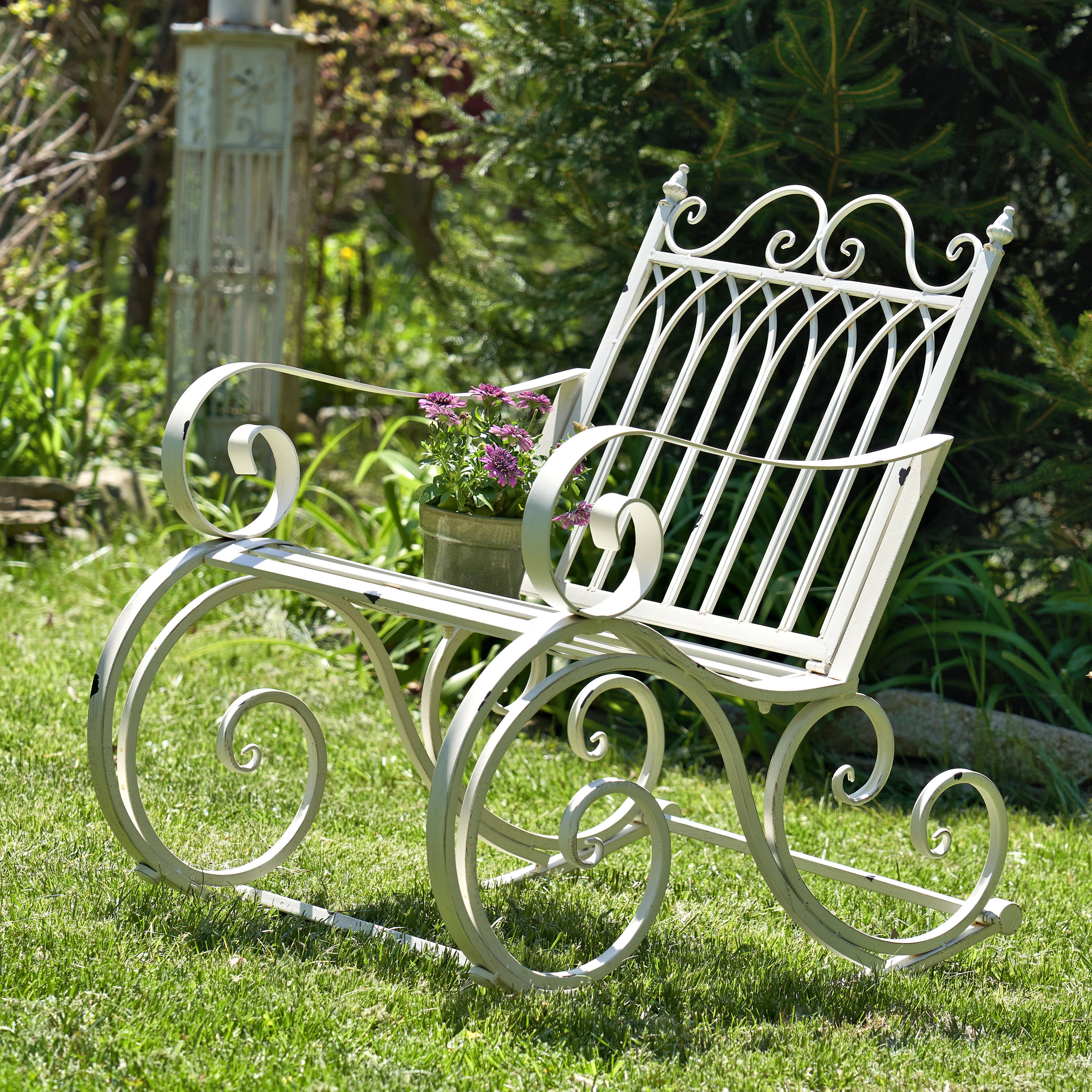 Zaer Ltd. International - Wholesale Bench - Iron Rocking Garden Furniture "Tatiana" Collection- 4 Option18