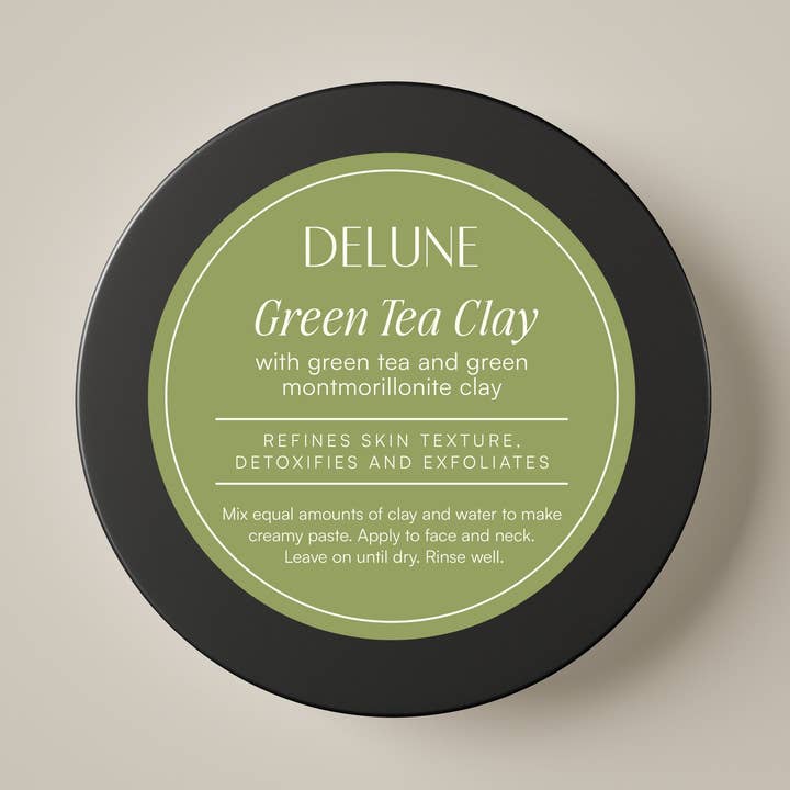 Maschera all'argilla al tè verde per la vendita all'ingrosso da parte di Delune
