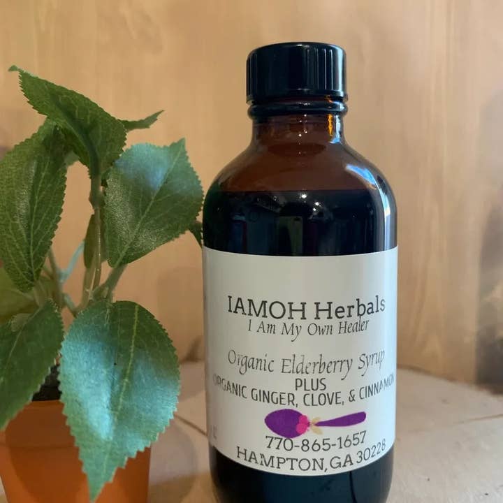 IAMOH Herbals - Wholesale Oral Supplement/Vitamin - Organic Elderberry Syrup plus Ceylon Cinnamon, Clove, & Ginger