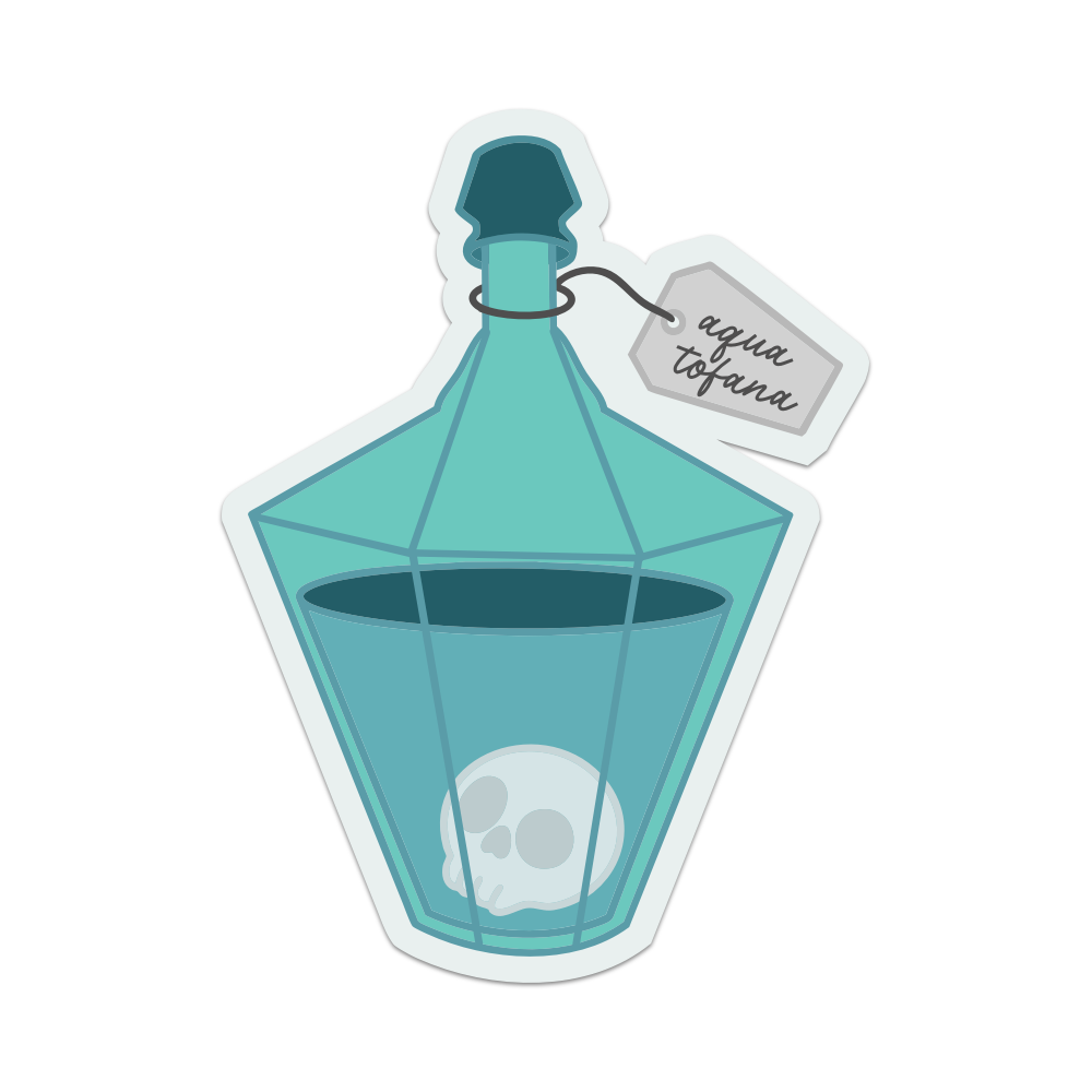 Mouthy Broad - Vente Autocollant - Autocollant Vinyle Aqua Tofana0