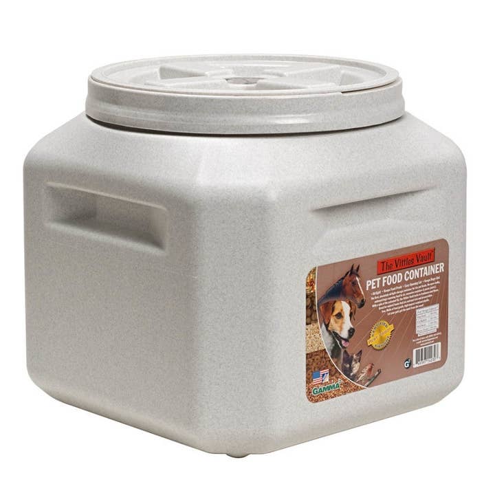 Petdropshipper - Wholesale Pet Bowl - Cat/Dog - Vittles Vault Outback Pet Food Container White 1ea/30 lb
