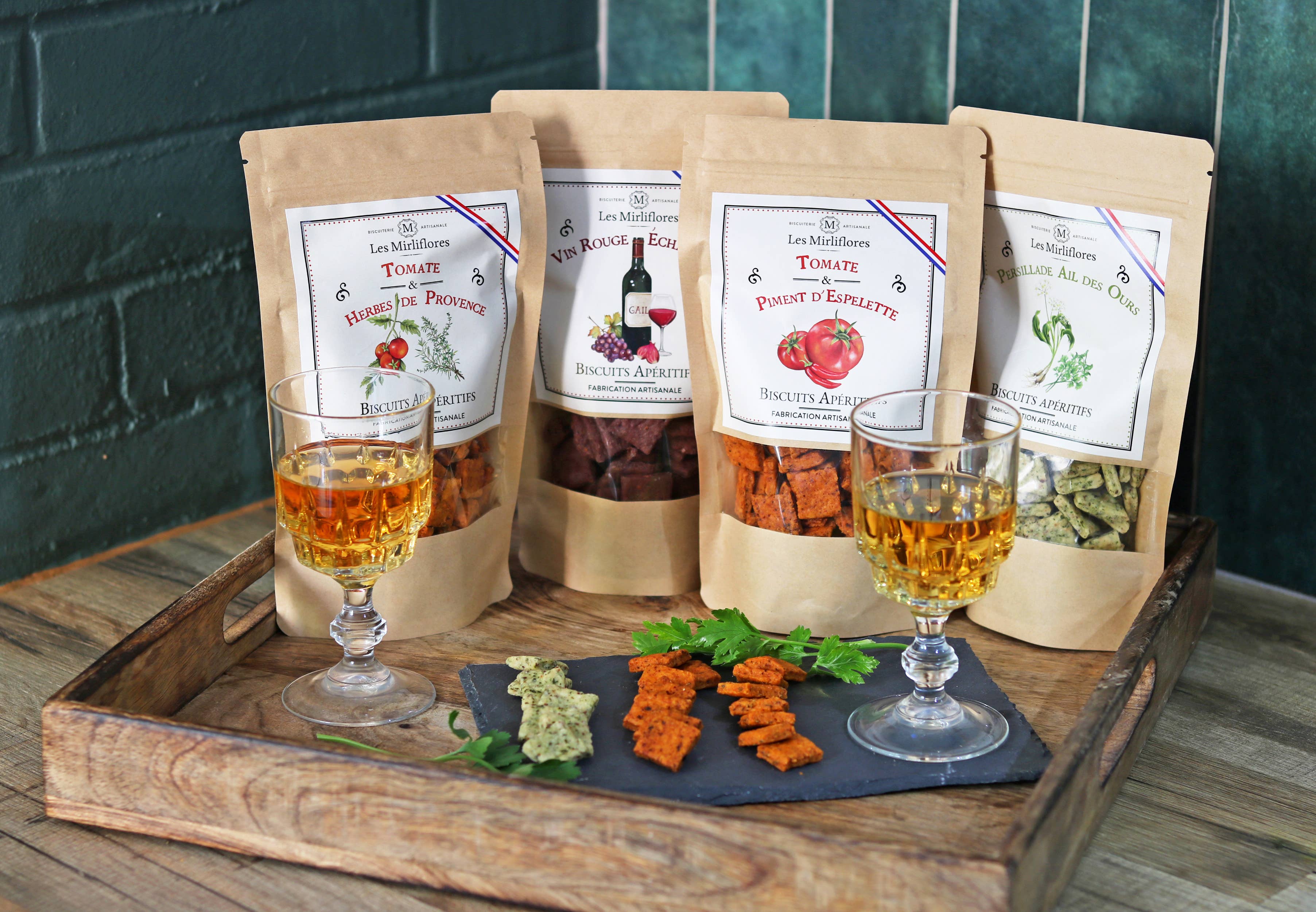 LES MIRLIFLORES – wholesale Biscuit – Red wine and shallot aperitif cookies2