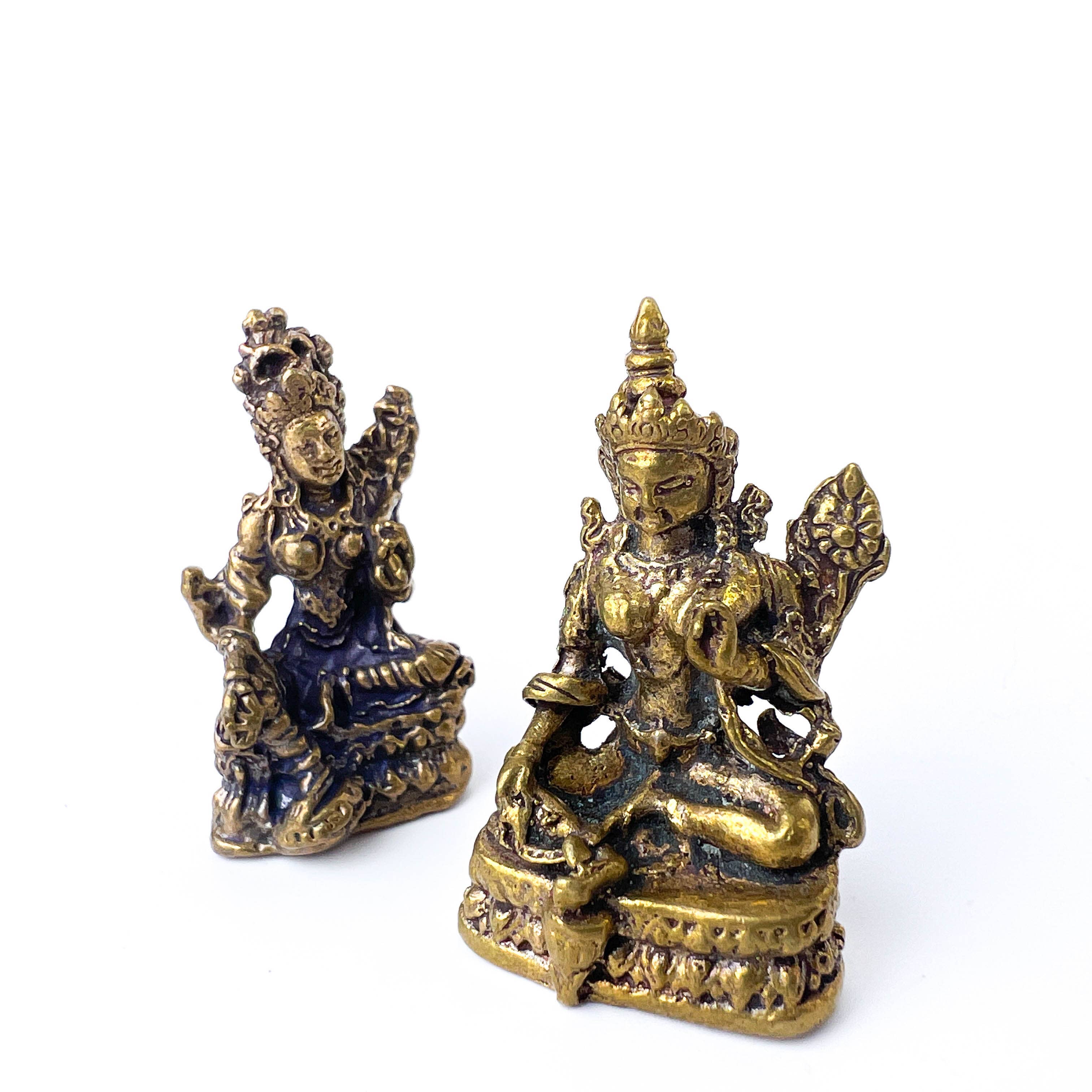 GREENROOTS USA LLC - Wholesale Decorative Figurine - 1-2" Sitting Tara Mini Statue (Assorted Designs)5