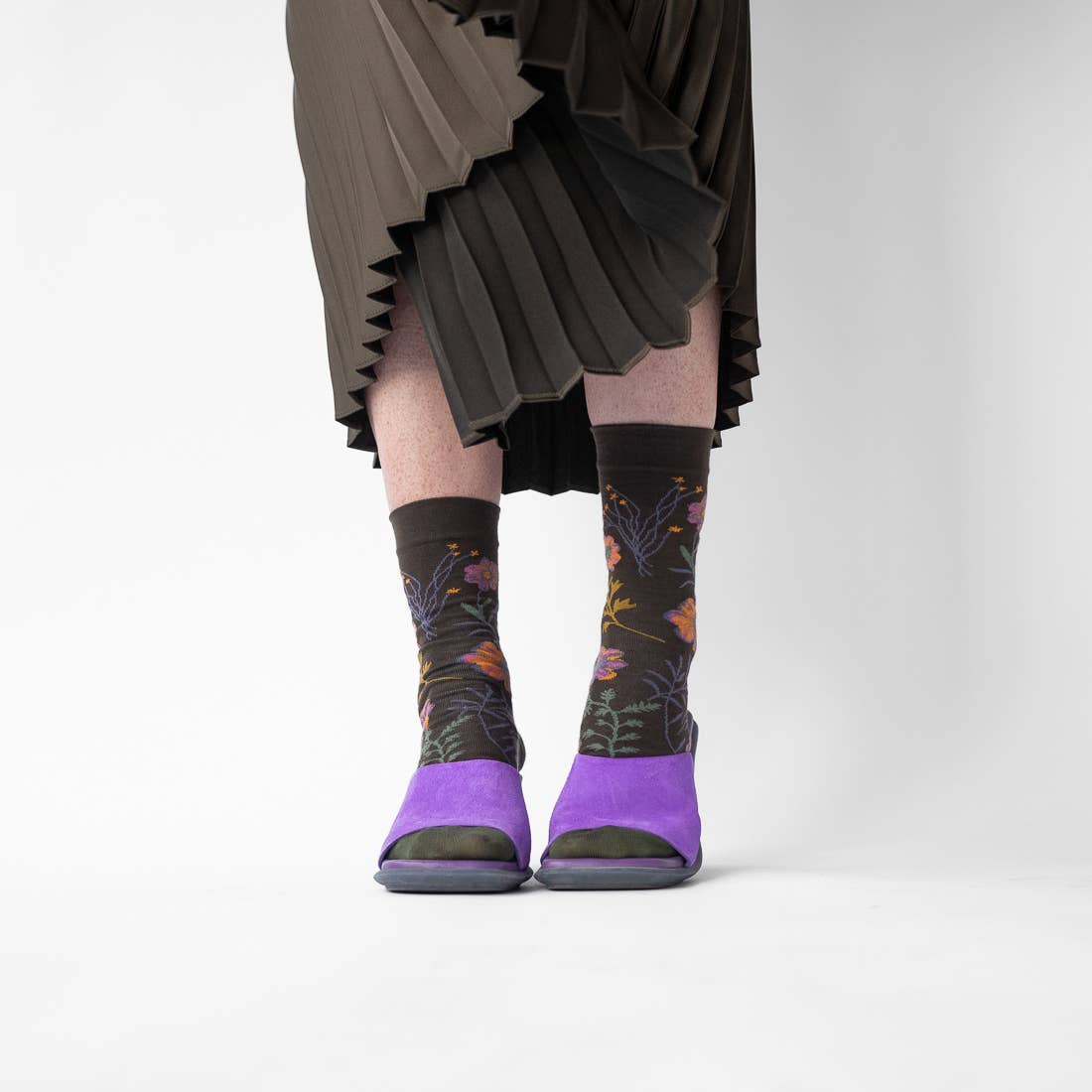 Bonne Maison - Wholesale Sokken - Uniseks - Bonne Maison Terre d'Ombre Herbier sokken3