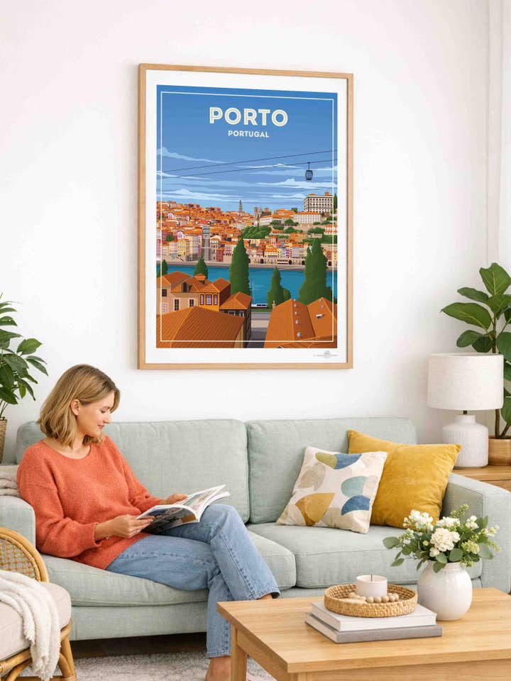 Porto Portugal Reisposter Afdruk voor wholesale door Paradise Posters