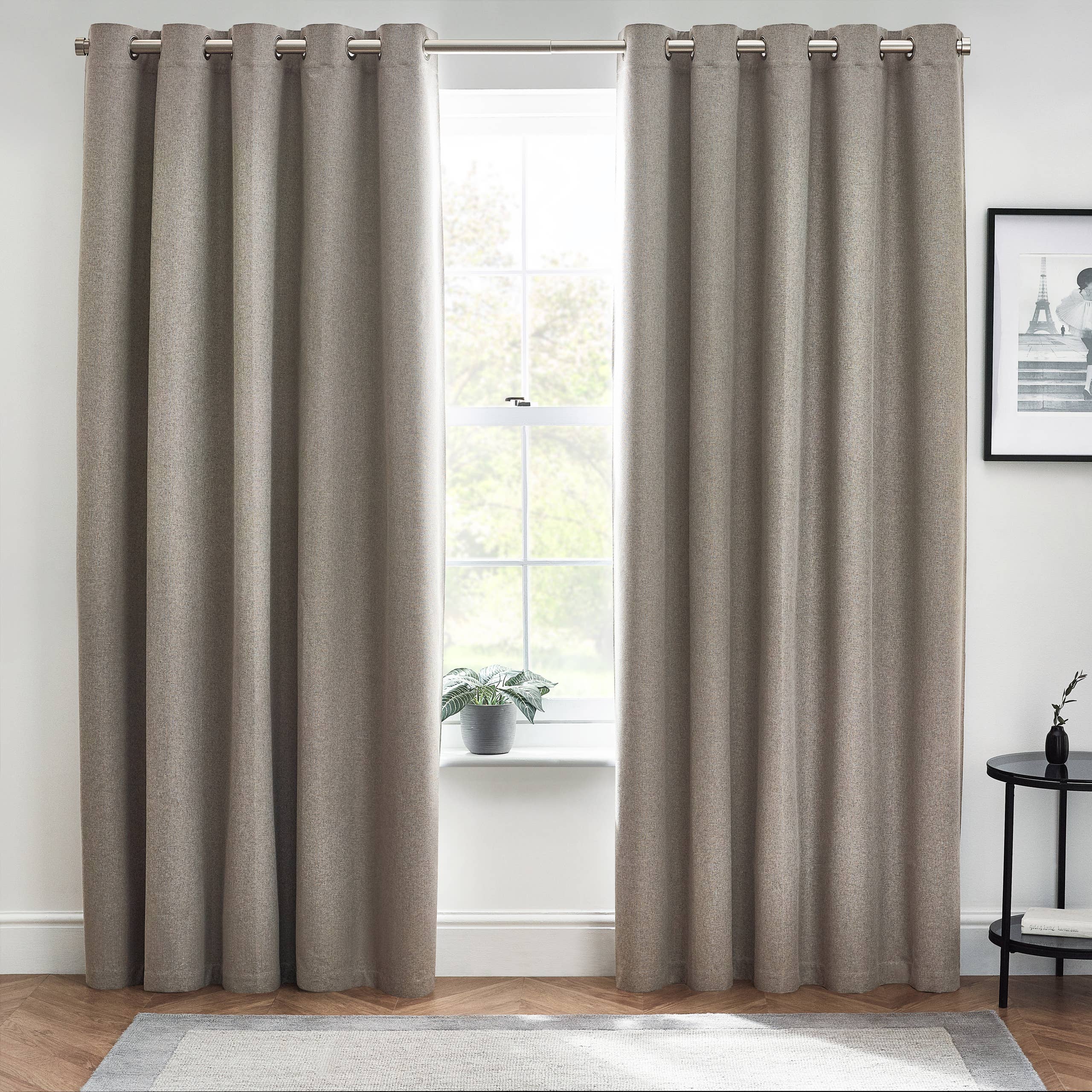 Dawn 100% Blackout Thermal Eyelet Curtains Grey for wholesale on Faire4
