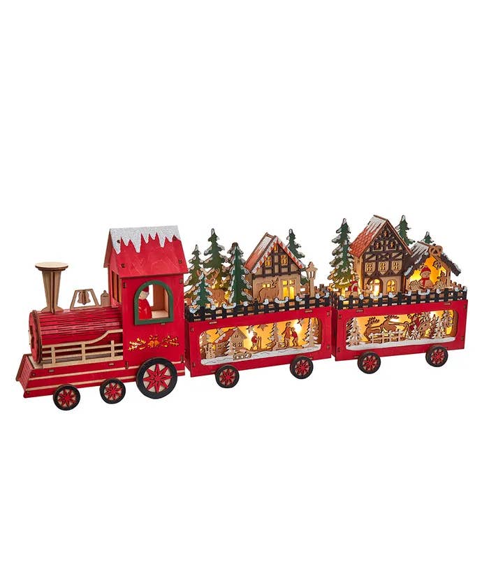 Kurt S. Adler, Inc. - Vente Décoration de Noël - Camion LED Bo de 22,24" avec Père Noël + Scène de Maison