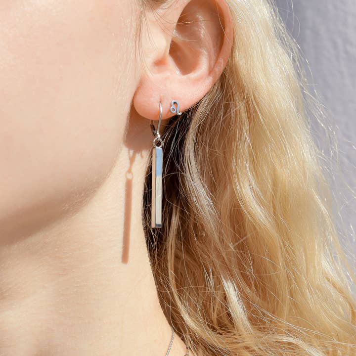 WJW – wholesale Dangle earrings – 18K Gold Stainless Steel Dangle Vertical Drop Bar Earrings1