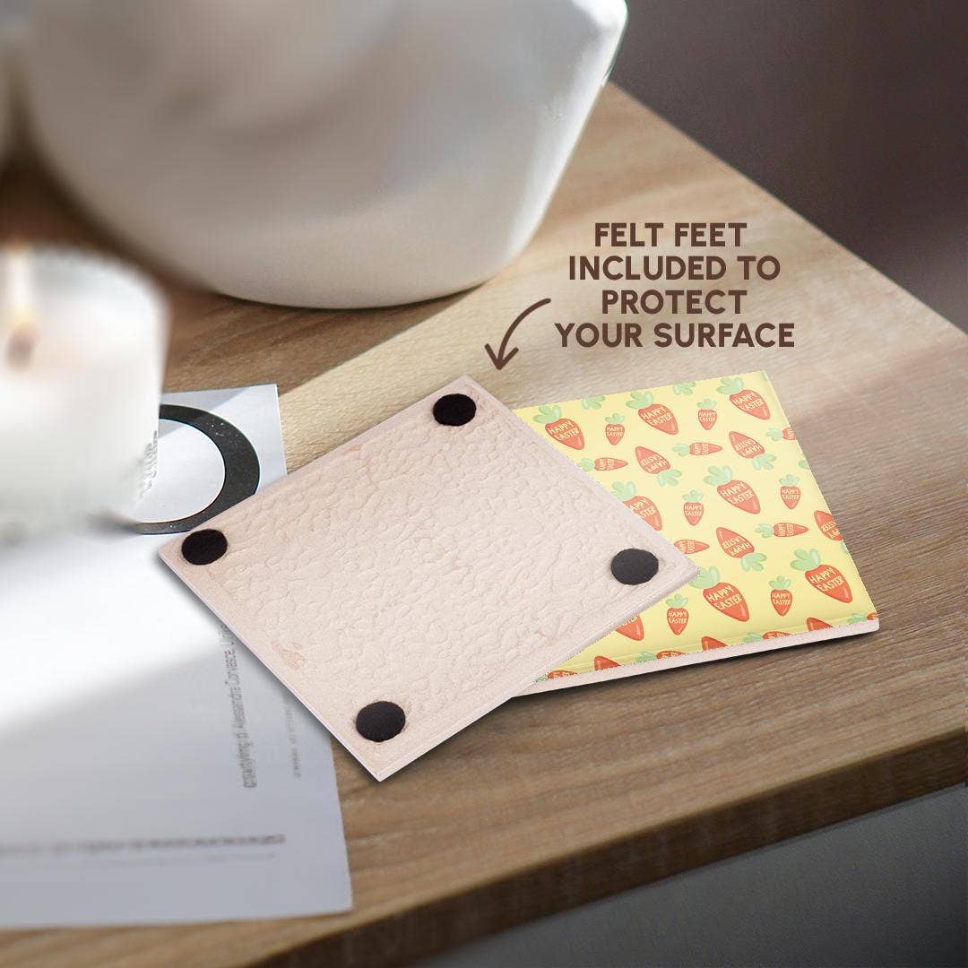 3dRose - Wholesale Coasters - 3dRose, Happy Easter Carrots Pattern, Coaster3