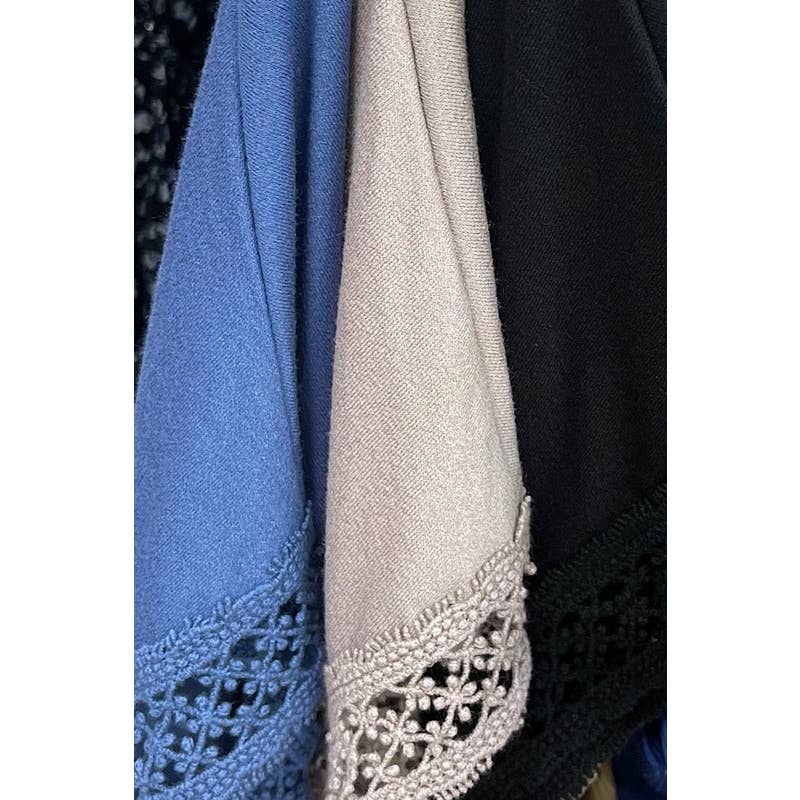 Curve Market - Wholesale Knit Top - Women's - PLUS SIZE CROCHET TRIM SHORT SLEEVE TEE0