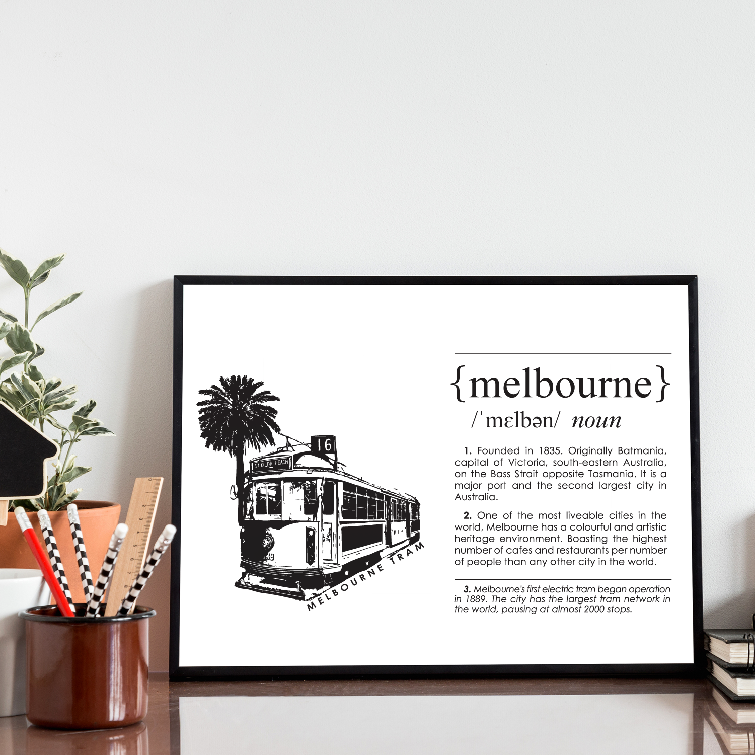 The Artisan Gift Co. - Wholesale Art Print - Melbourne Landmark Art Print - Melbourne Tram - Hand Foiled4