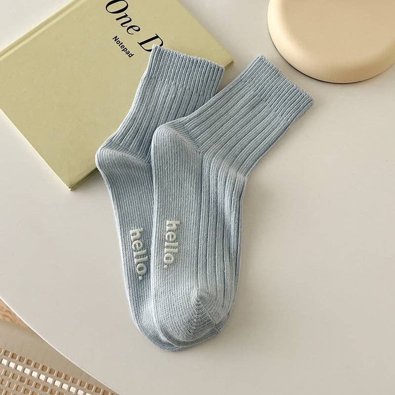 Dipped Shop - Wholesale Socks - Women's - Candy Color Simple Letter Soft Socks DP25A4524