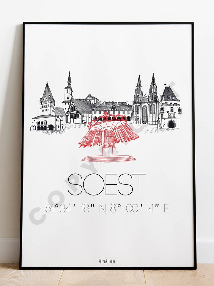 PRINT - SKYLINE SOEST för wholesale av HEIMARTLIEBE®