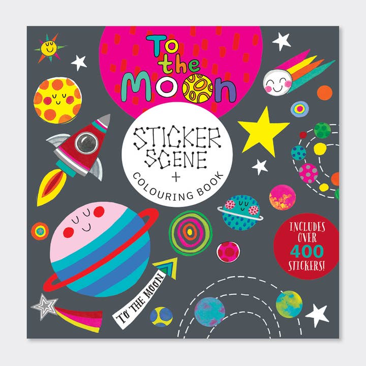 Sticker Scene Book - To the Moon for wholesale by Rachel Ellen Designs