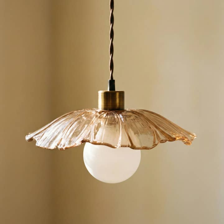 Raphaëlle Floral Glass Pendant Light for wholesale by Morel