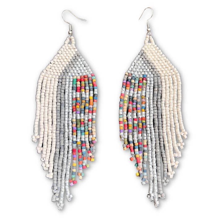 Brincos Coloridos com Feijão em Design Ombre e Multicolor por atacado de Los Colores de la Tierra