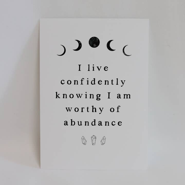 Mantra Print, I live confidently for wholesale by Maison Du Mantra