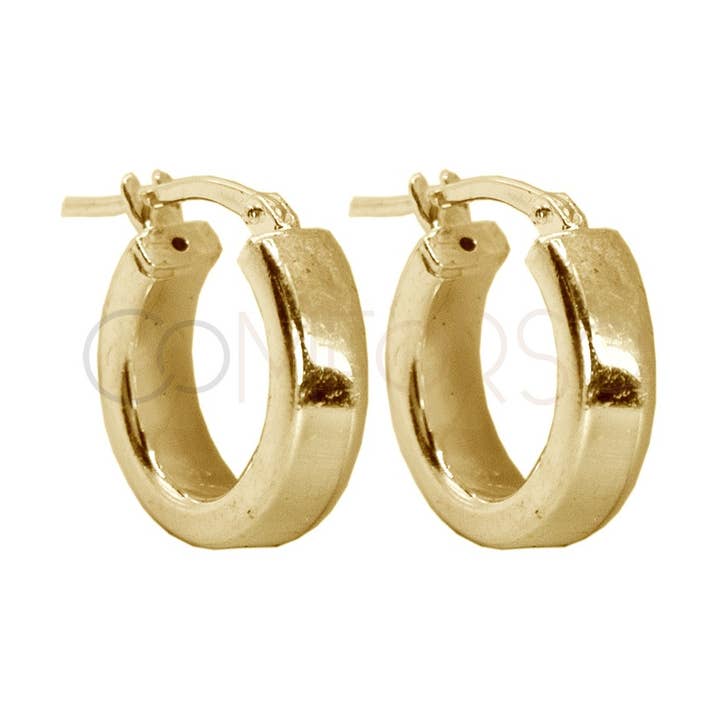 Créoles Plates 14Mm Argent 925 pour la vente par COM FORSA SL