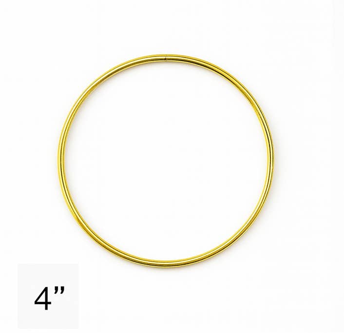 Factory Direct Craft - Wholesale Craft Supplies - Gold Metal Round Craft Ring - Select Size1