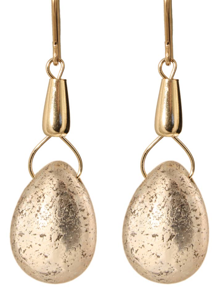 Orecchini Gocce di Pirite - Oro 14 Kt per la vendita all'ingrosso da parte di Ardent Designs