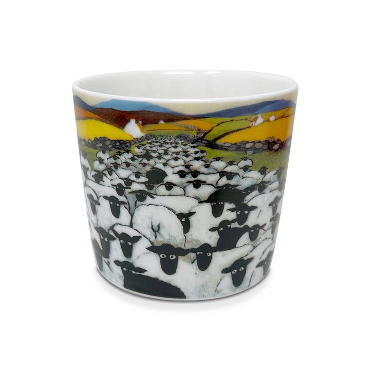 The Whimsical World of Thomas Joseph - Vendita all'ingrosso Tazza - Tazza in New Bone China a tema pecore "Early Morning Rush Hour"2