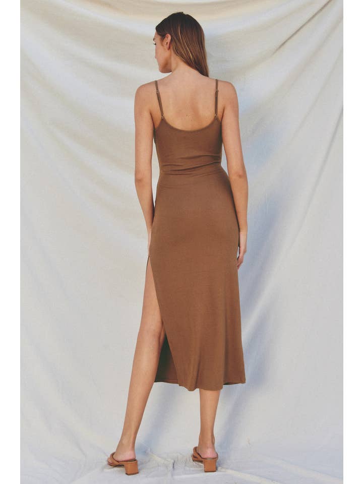 Dress Forum - Vente Robe – femme - Robe longue moulante en tricot côtelé (1)23