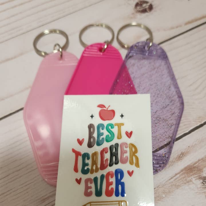 2inch UV DTF Decals for Hotel/Motel Key Chain- Teacher for wholesale by XPS DESIGN